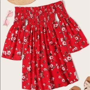 COPY - Floral off the shoulder dress NWOT